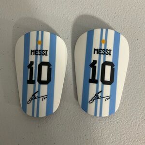 Argentina Messi Mini Shin Guards For Soccer Players Tiny Shin Pads.